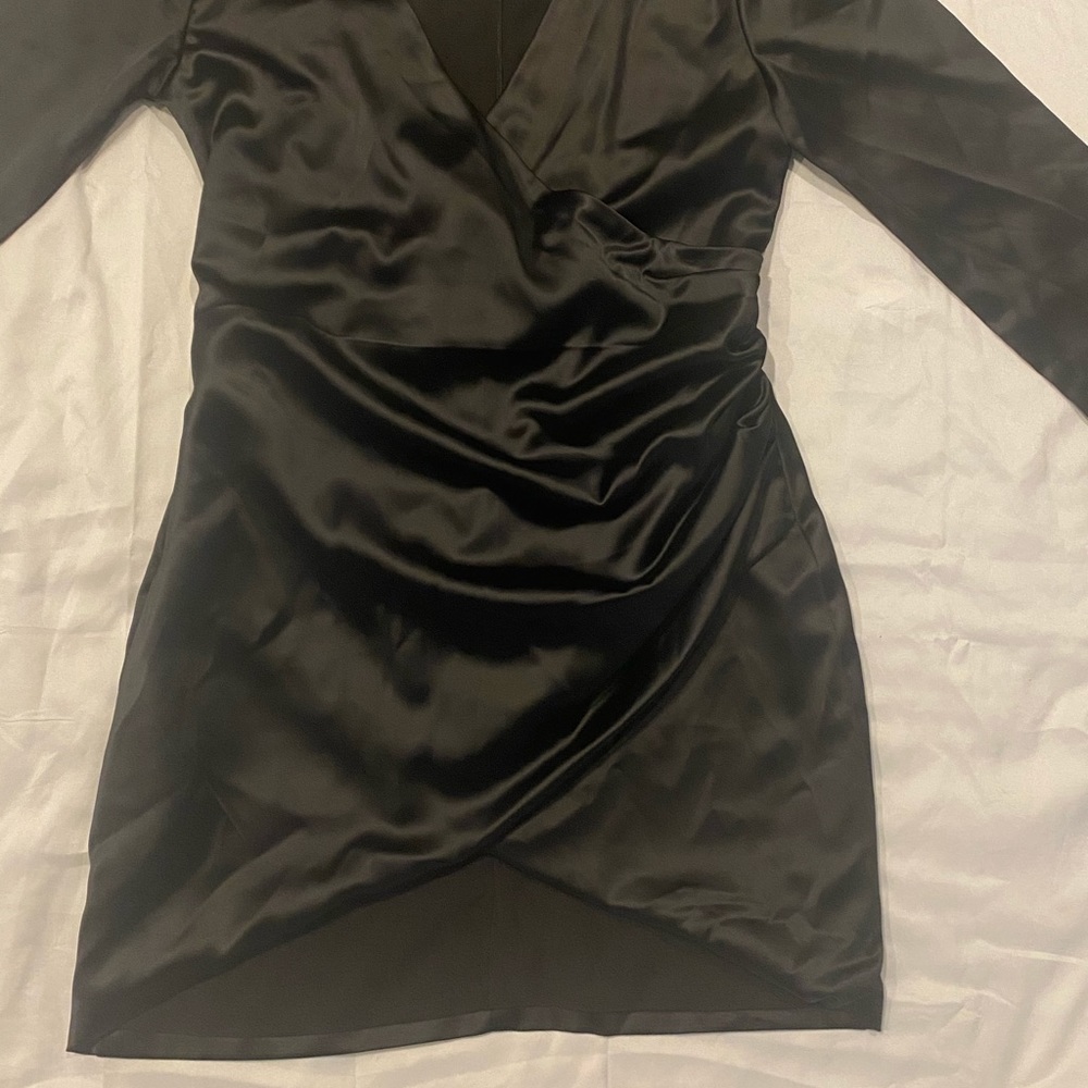 Silk black dressy dress